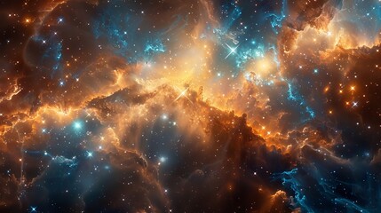 Wall Mural - A galaxy pattern design that uses repeating motifs of stars and celestial bodies to create a visually appealing and harmonious representation of the cosmos.