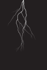 Wall Mural - lightning overlay. you can easily use cinematic storm lightning photo overlays in your work.