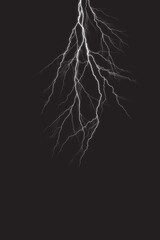 Wall Mural - lightning overlay. you can easily use cinematic storm lightning photo overlays in your work.