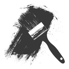 Silhouette brush for painting walls black color only