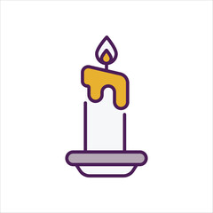 Sticker - Candle vector icon