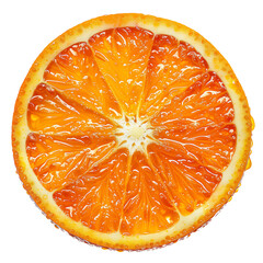 Wall Mural - A Slice of orange isolated on transparent background, cut out