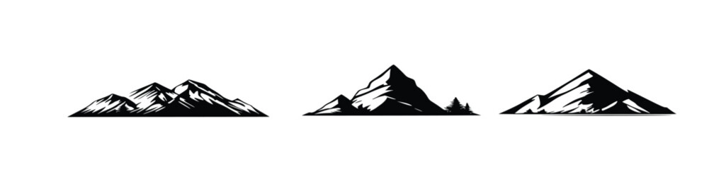 Wall Mural - logo set mountain vector
