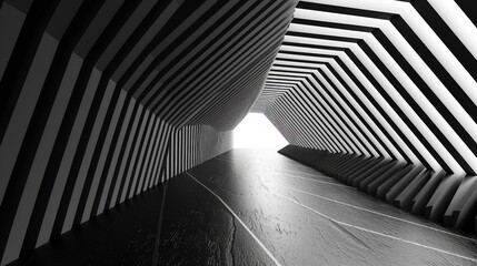 Wall Mural - a linear design background featuring abstract geometry, with lines that create a sense of depth and 