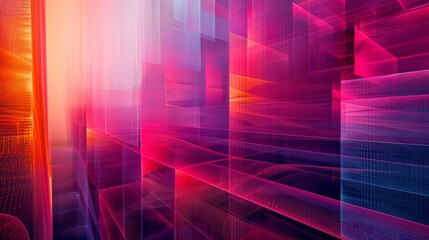 Wall Mural - a linear design background featuring abstract geometry, with lines that create a sense of depth and 