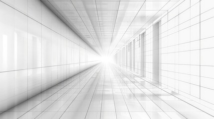 Wall Mural - a perspective pattern background with abstract vanishing point, showcasing geometric depth and linea