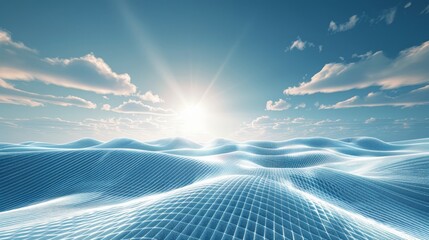 Wall Mural - an abstract horizon background with perspective drawing, featuring converging lines and depth illusi