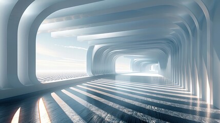 Wall Mural - an abstract linear art background with perspective pattern, showcasing geometric depth and linear ab
