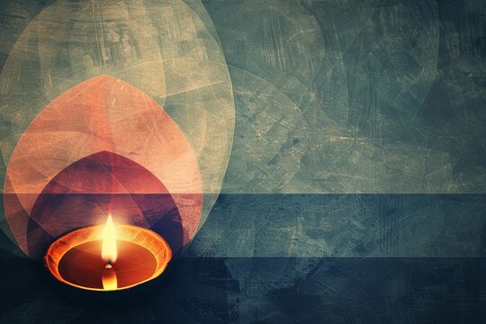 Modern Diwali Poster with Minimalist Design Symbolizing Light Triumphing Over Darkness.