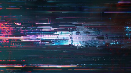 Digital distortion VFX pack with various glitch noise static patterns and visual stripes for creative use
