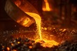 © pisan thailand - Molten Steel Pouring from an Industrial Furnace in a Metalworking Factory