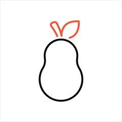 Wall Mural - Pear vector icon