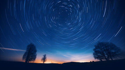 Digital star trail nebula abstract graphic poster web page PPT background
