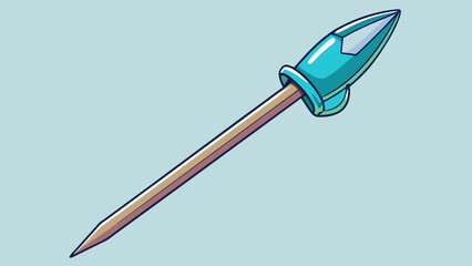 Canvas Print - An ice pick with a sharp slender point designed for chipping ice cubes.. Cartoon Vector.