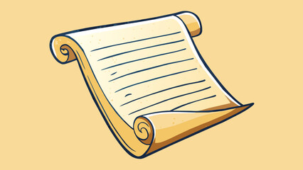 Sticker - A paragraph describing a handwritten letter with delicate looping cursive writing on crisp creamcolored paper. It mentions the elegant swirled letters. Cartoon Vector.