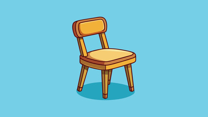 Canvas Print - A typical chair has four legs and a backrest for support and can be made of wood plastic or metal providing a comfortable place to sit.. Cartoon Vector.