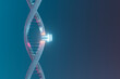 © Giada Canu/Stocksy - 3D Render of Gene Editing Tool Interacting with DNA Strand