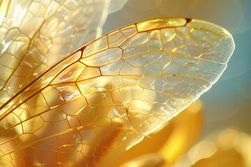 Poster - close up shot of an insect's wings on a plant