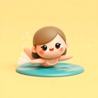 © monkik - An illustration of girl swimming