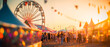 © Paul Peery - Ferris Wheel at Sunset - Colorful Carnival Scene
