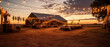 © Paul Peery - Barn Event Venue at Dusk with Festive Lighting and Elegant Decorations