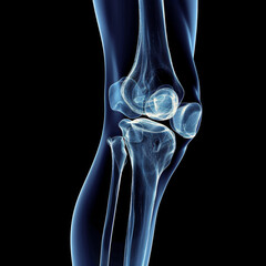 X-ray image of the knee bone, generative ai
