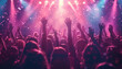 © chartchai - A crowd of people are at a concert by AI generated image