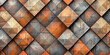 © AI_images - a diamond-shaped, tile wallpaper with a soft sheen. wall background composed of wood and timber blocks.