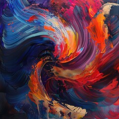 Wall Mural - swirls of vibrant color dance across the canvas, weaving a mesmerizing tapestry of light and shadow