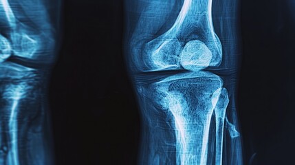 Wall Mural - Advanced Radiological Analysis of Knee Joint Health: Detecting Chondromalacia, Arthritis, and Injuries - Perfect for Medical Imaging and Radiology Websites