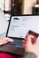 Online shopping, credit card payment