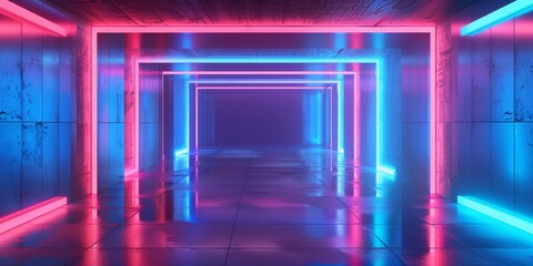 Poster - contemporary neon interior