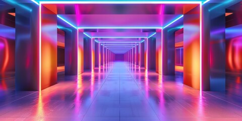 Poster - contemporary neon interior