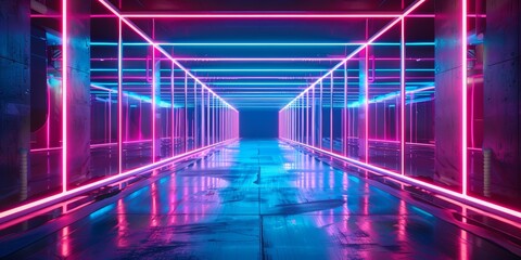 Canvas Print - neon architecture concept