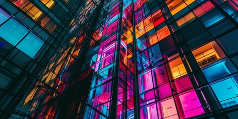 Canvas Print - neon architecture concept