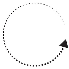 Wall Mural - vector hand drawn dashed arrow. curved dotted arrow. zigzag arrow stripes. doodle, sketch style. iso
