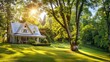 © furyon - charming house nestled in serene park setting idyllic residential landscape architectural photography