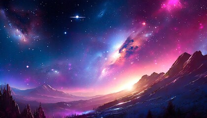 Wall Mural - sunrise in space