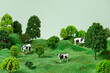 © Marc Tran/Stocksy - Toy miniature cows view on a meadow