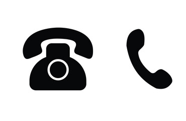 Wall Mural - phone icon set, Telephone call sign, Contact us, Vector illustration