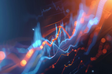 modern business stock market graph and chart