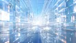© Ryzhkov - Dynamic Daytime Data Center Operations: Engaging Technicians, LED Displays and Vibrant Technology Atmosphere
