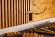 © Raymond Forbes LLC/Stocksy - Construction of Vertical wood wall with electrical wiring