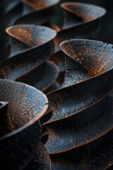 Aufkleber - Cones arranged in a spiral pattern, with each cone slightly rotated from the previous one,