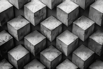 Leinwandbilder - A seamless pattern of isometric rhombic dodecahedrons, forming a tessellated design,