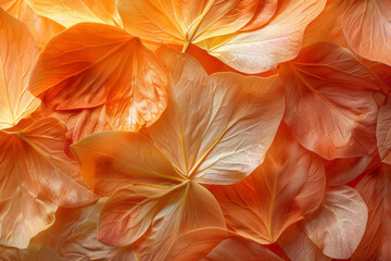 Poster - Abstract isometric flower petals, arranged in a repeating tessellated pattern,