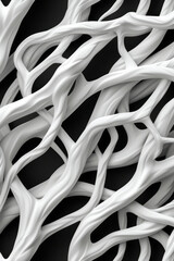 Leinwandbilder - Abstract isometric vines, winding and intertwining in a seamless pattern,