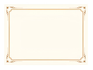 Wall Mural - Formal certificate template with a gold decorative border