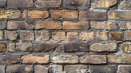 Wall Mural - Texture of a broad aged brick wall Ideal for home or office interior design