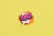 © Marc Tran/Stocksy - Speech bubble sticker with OMG. Paper cut work.